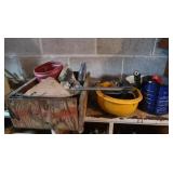 Wooden Box w/Asst Hardware Items