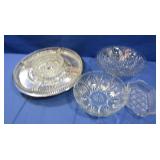 Glass(Crystal?) Serving Platter,Bowls