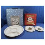 Pfaltzgraff 5 Section Platter&Tier Tray