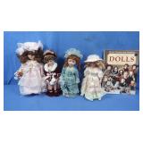 Porcelain Dolls w/Doll Book&Hello Kitty Bag