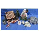 Miniature "General Store" Model,Lighted Tree