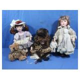 Maple Lane Collection Porcelain doll on stand