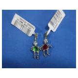 2-14K Charms w/Birthstones