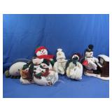 Stuffed Snowman Christmas Decor