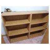2-3 Shelf Pressed Wood Book Cases,35x24x10
