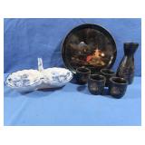 Japanese Sake Vase&Cups&Vintage Bjorn Winblad