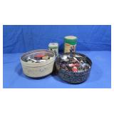 Vintage tins of Buttons