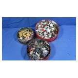 Vintage tins of Buttons