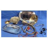 Brass French Horn DecorationsPewter Trys,Brass