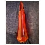 LE Smith Glass Amberina Swung Vase-16