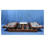 Wooden Art Studio Case w/Supplies