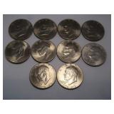 10 Eisenhower Dollars-asst date