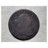 Draped Bust Large Cent-date worn