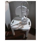 Plastic Shower Chair 29"H&Bathtub Grab Bar