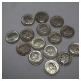 15 Roosevelt Silver Dimes
