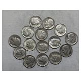 15 Roosevelt Silver Dimes