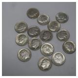 15 Roosevelt Silver Dimes