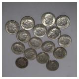 15 Roosevelt Silver Dimes