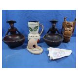 Vintage Handcarved Wooden Ashtrays&more