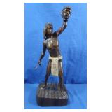 Carved Wooden Indian Statue