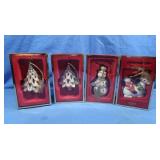 4 Lenox Christmas Ornaments