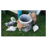 Racoon Cement Planter&Skunk