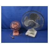 Lasko 12" Oscillating Desk Fan&8" Fan, both work