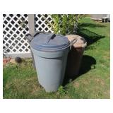3 Outdoor Garbage Cans