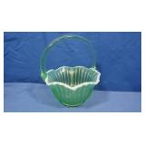 L.E. Smith Vintage Opalescent Glass Basket