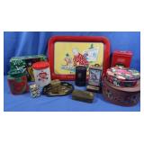 Vintage 7" Lunch Tray,Ritz Cracker Tin&more