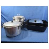 Aluminum Stock Pots&Black Enamel Roasters