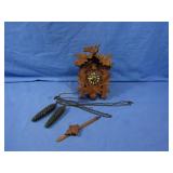 Wooden Cuckoo Clock&Weights