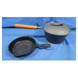 Sauce pan 8" w/lid,Cast Iron,Cast Iron 6.5