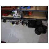 2 Barbells,Curl Bar,1.25lbs.-25lb plates