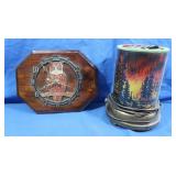 Vintage Roto Vue Lamp&Quartz "Owl" Clock