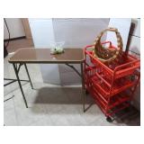 Wood Basket, 3 Tier Plastic Shelf,Metal TV Tray