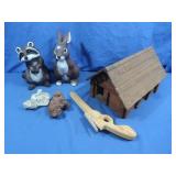 Home Decor-Wooden Log House,Wooden Animal
