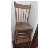 Wooden 2 Drawer Cabinet 17.75x16.5x19.25"&Wooden