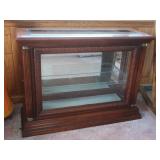 Wood&Glass Display Case 39.5x13.5x29.5"Good Cond