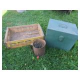 Vintage Wood Pepsi Case,Sifter& 11x12x8 Metal