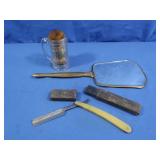 Vintage Mirror,Shaving Kit&Razor
