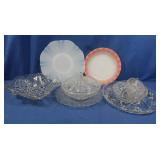 Depression&Vintage Glass Dinner Plates,Vintage