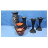 Marbled Soapstone Vase,Vintage Eclectic Matte