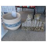 Ceramic Planter&Resin Outdoor Dï¿½cor
