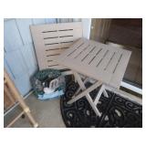 2 Plastic Outdoor Folding Side Tables&Resin