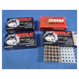 200 Rounds 9 MM Shells,Assorted Grns