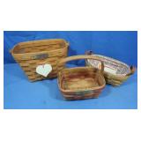 3 Longaberger Baskets