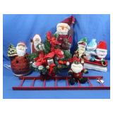 Christmas Dï¿½cor incl Lighted Ceramic Santa