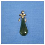 Jade Pendant w/14K Gold Top