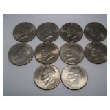 10 Eisenhower Dollars-asst date